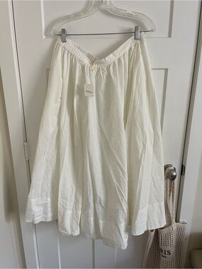 Free People Off-White Full A-Line Skirt